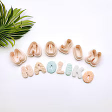 Emporte-pièce Alphabet bulles pour créations en argile polymère | Bubble Alphabet polymer clay cutters
