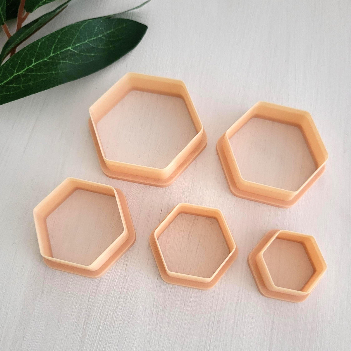 Emporte-pièce de Hexagone pour argile polymère | Ensemble de 5 | Hexagon clay cutters, set of 5 | Polymer clay tool