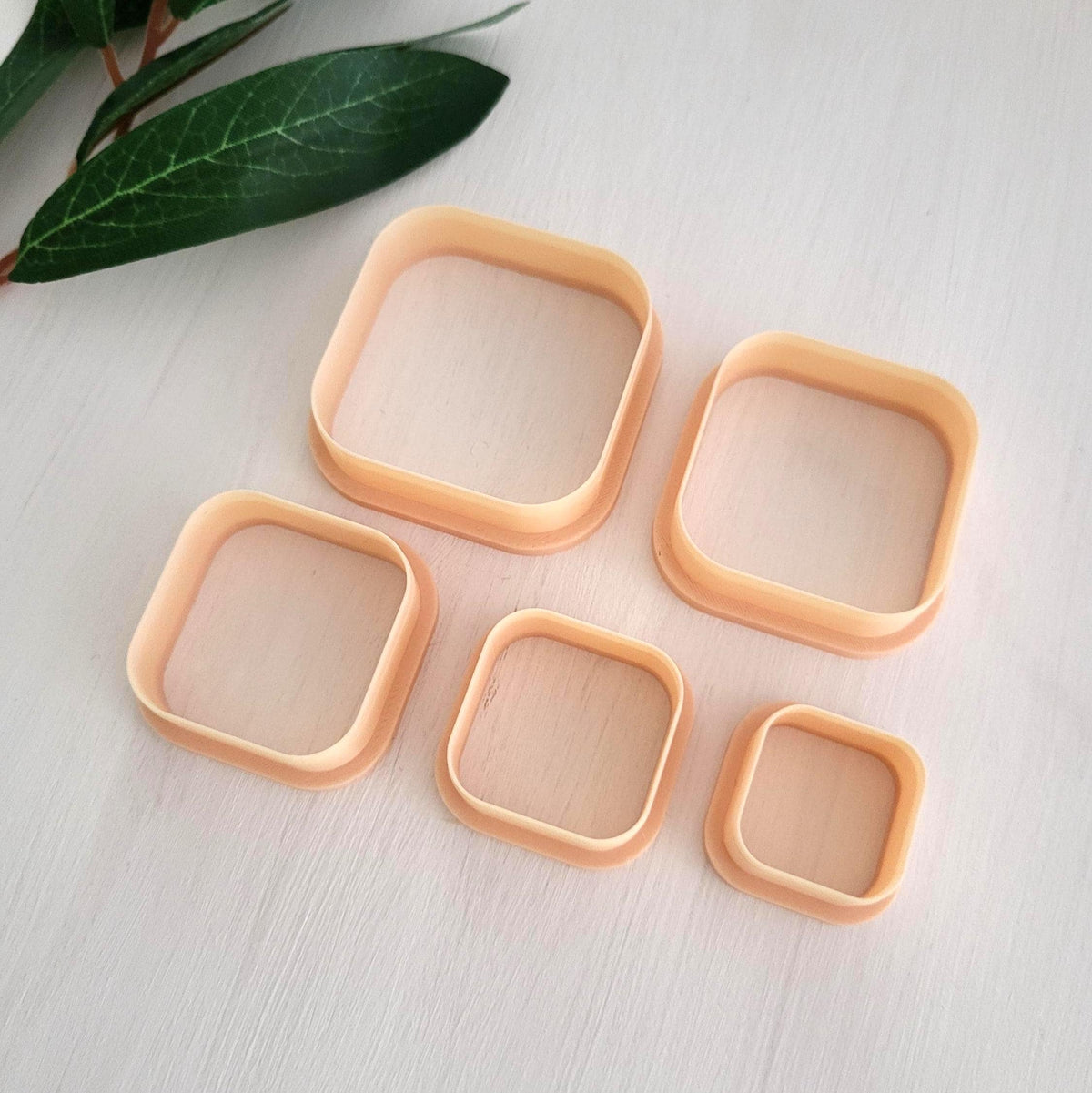 Emporte-pièce de Carré pour argile polymère | Ensemble de 5 | Square clay cutters, set of 5 | Polymer clay tool