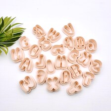Emporte-pièce Alphabet bulles pour créations en argile polymère | Bubble Alphabet polymer clay cutters
