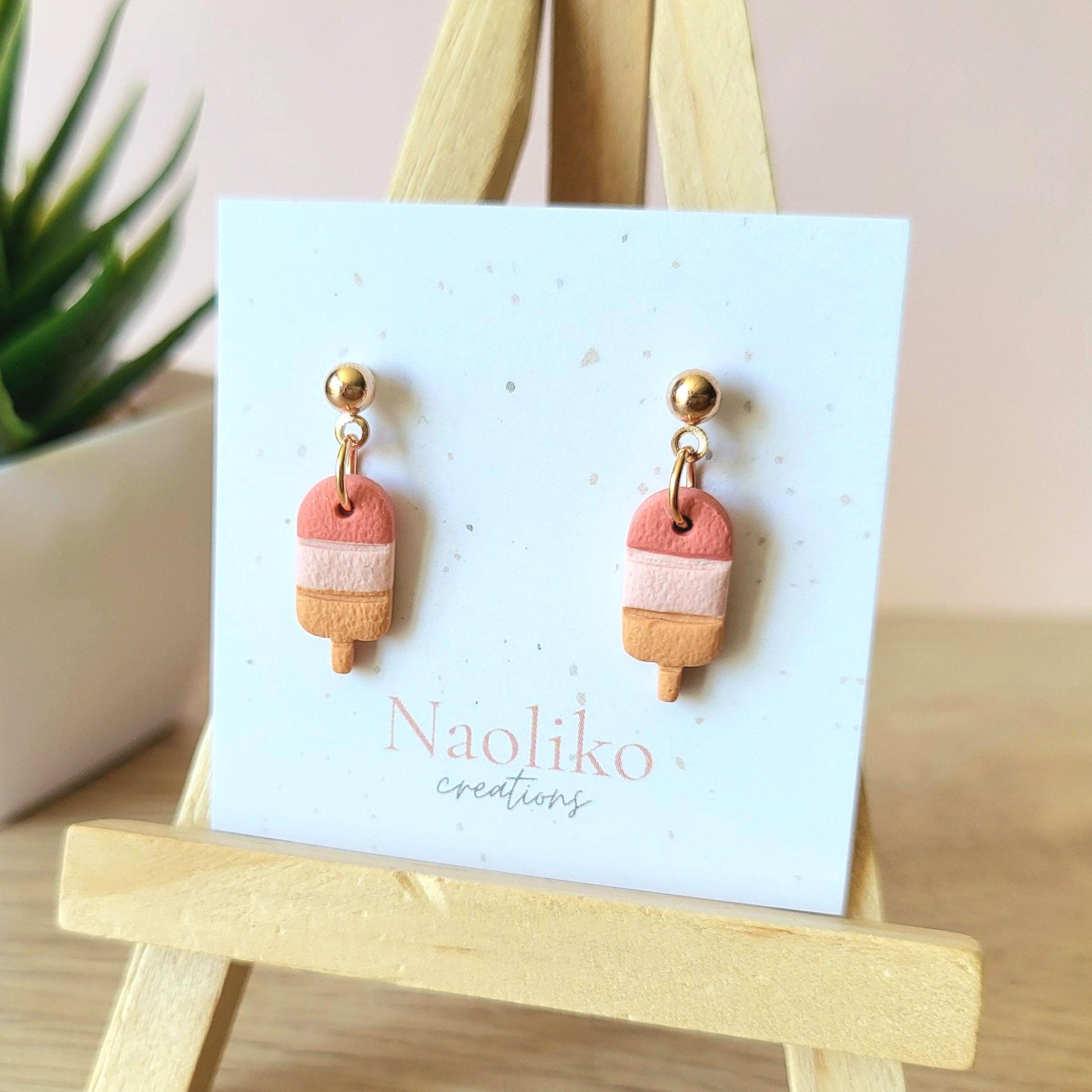 Boucles d'oreilles en argile polymère Popsicle | Style amusante, parfaite pour l'été | Handmade Earrings |