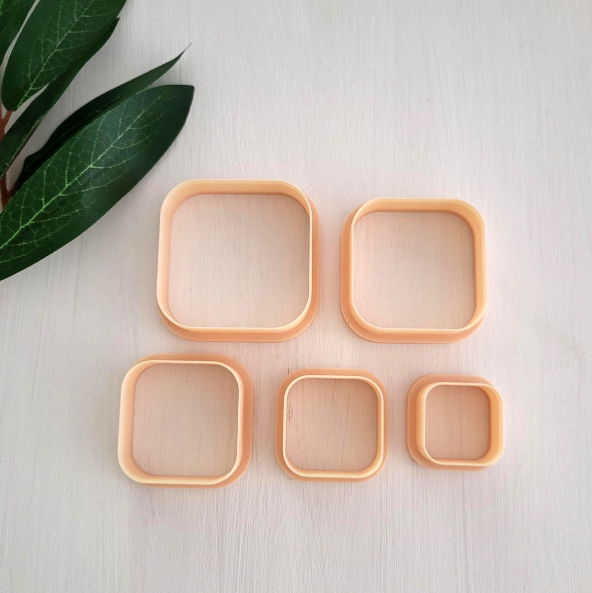 Emporte-pièce de Carré pour argile polymère | Ensemble de 5 | Square clay cutters, set of 5 | Polymer clay tool