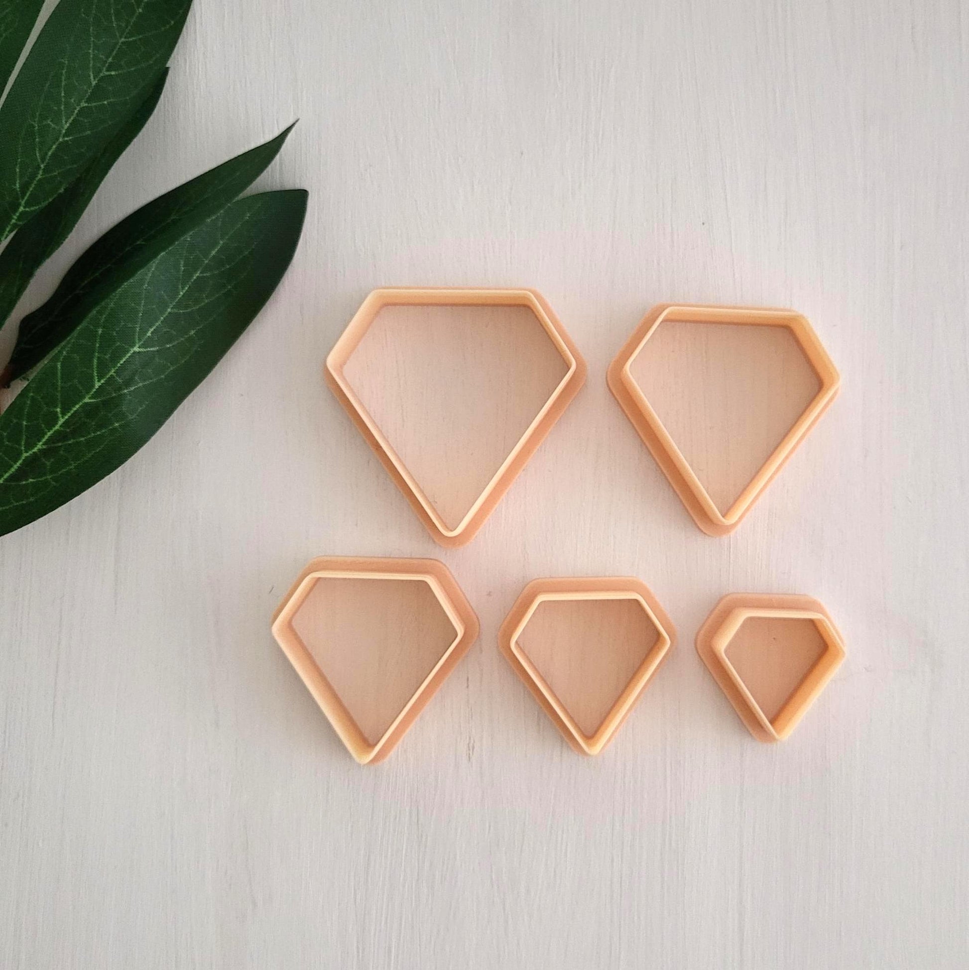 Emporte-pièce de Diamant pour argile polymère | Ensemble de 5 | Diamond clay cutters, set of 5 | Polymer clay tool