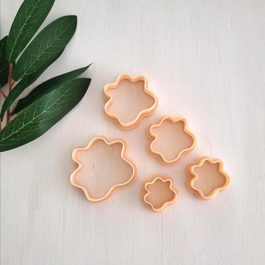 Emporte-pièce de Organic pour argile polymère | Ensemble de 5 | Organic clay cutters, set of 5 | Polymer clay tool