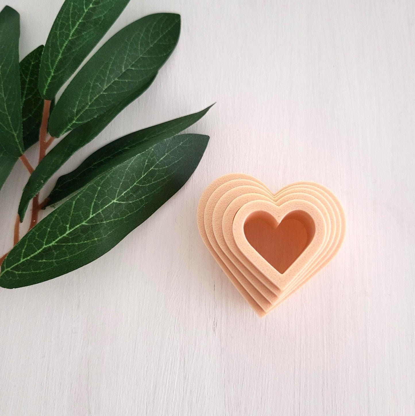 Emporte-pièce de Forme Coeur pour argile polymère | Ensemble de 5 | Heart clay cutters, set of 5 | Polymer clay tool