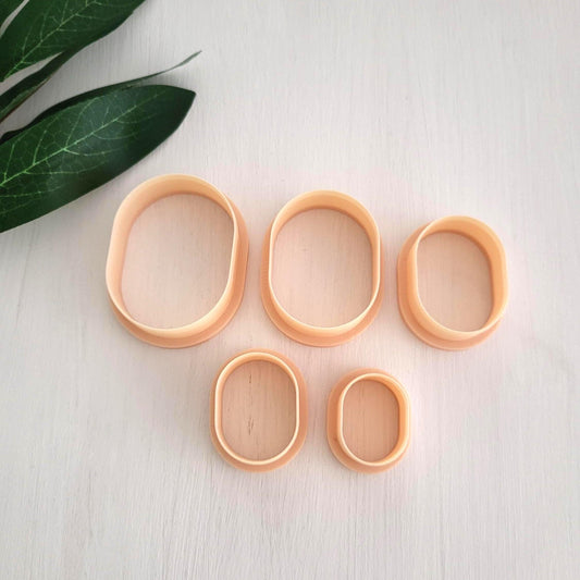 Emporte-pièce de Capsule Large pour argile polymère | Ensemble de 5 | Short Capsule cutters, set of 5 | Polymer clay tool