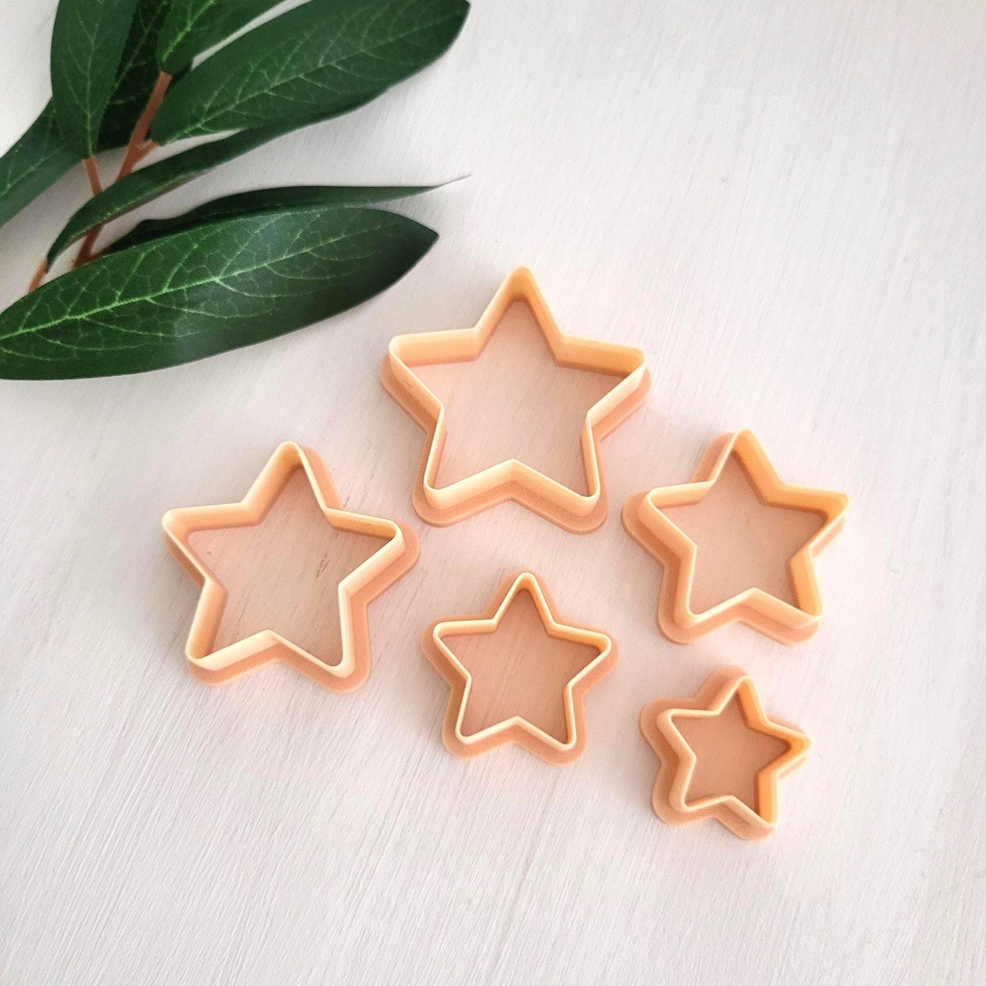 Emporte-pièce Étoile pour argile polymère | Ensemble de 5 | Star clay cutters, set of 5 | Polymer clay tool