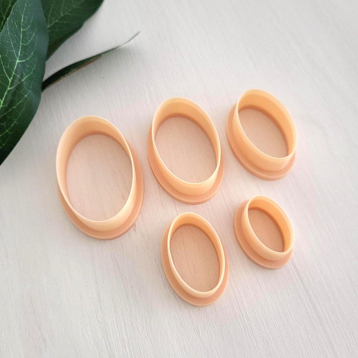 Emporte-pièce de Forme Ovale pour argile polymère | Ensemble de 5 | Oval cutters, set of 5 | Polymer clay tool