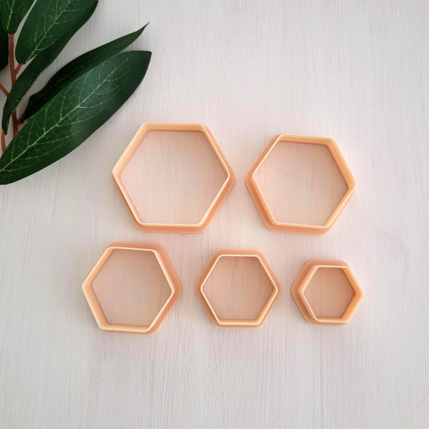 Emporte-pièce de Hexagone pour argile polymère | Ensemble de 5 | Hexagon clay cutters, set of 5 | Polymer clay tool