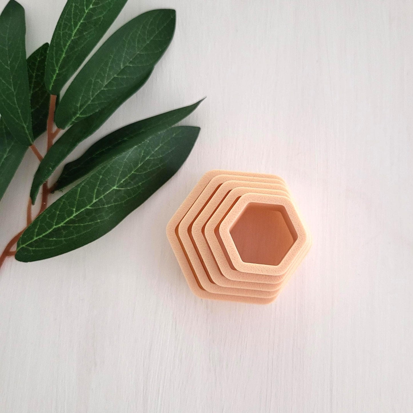 Emporte-pièce de Hexagone pour argile polymère | Ensemble de 5 | Hexagon clay cutters, set of 5 | Polymer clay tool