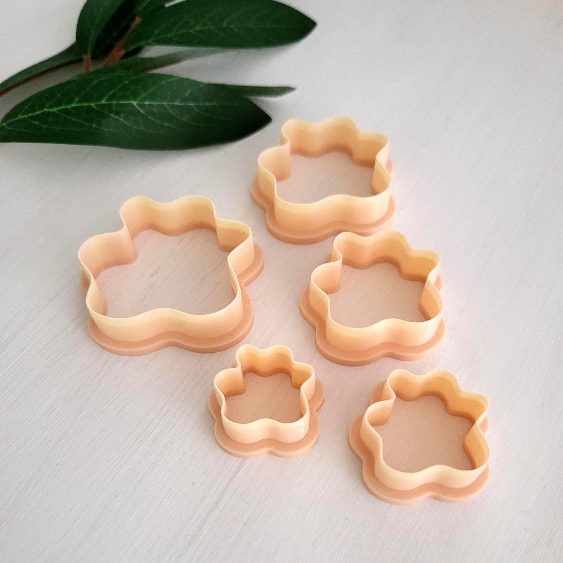 Emporte-pièce de Organic pour argile polymère | Ensemble de 5 | Organic clay cutters, set of 5 | Polymer clay tool