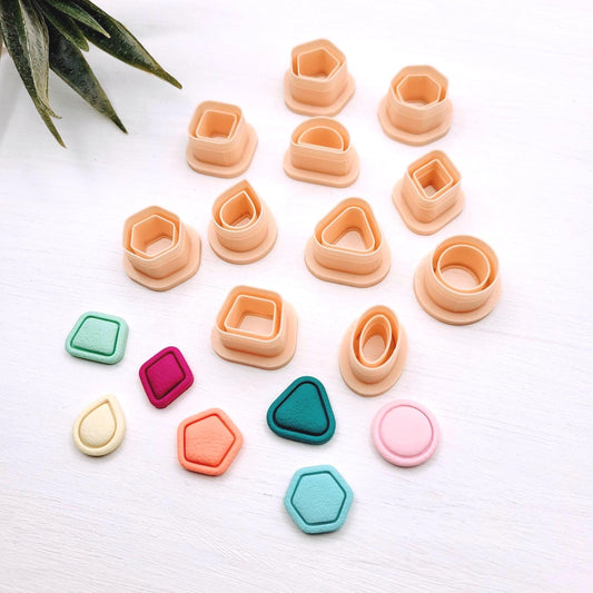 Mini Emporte-pièce de formes géométrique pour argile polymère | Simple, moderne et délicat | Boucles d'oreilles | Mini Polymer clay cutters