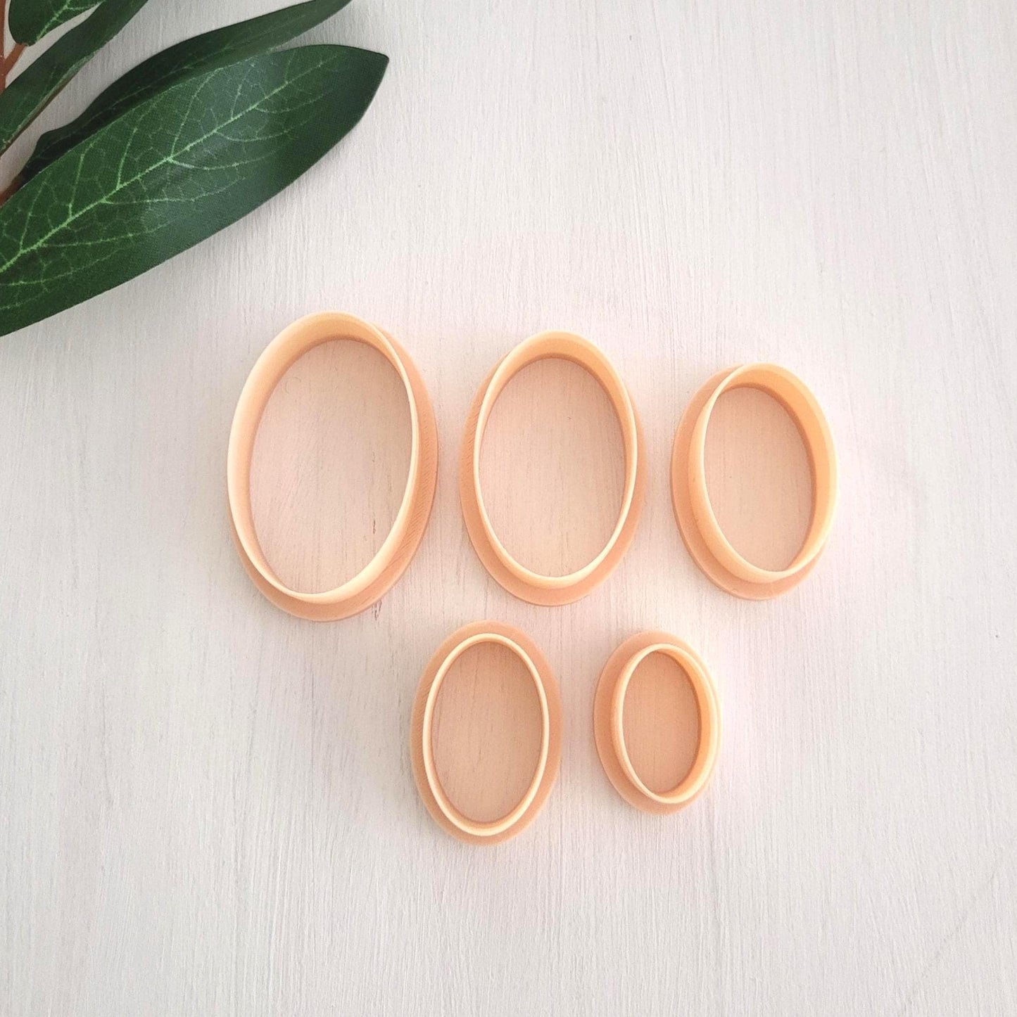 Emporte-pièce de Forme Ovale pour argile polymère | Ensemble de 5 | Oval cutters, set of 5 | Polymer clay tool