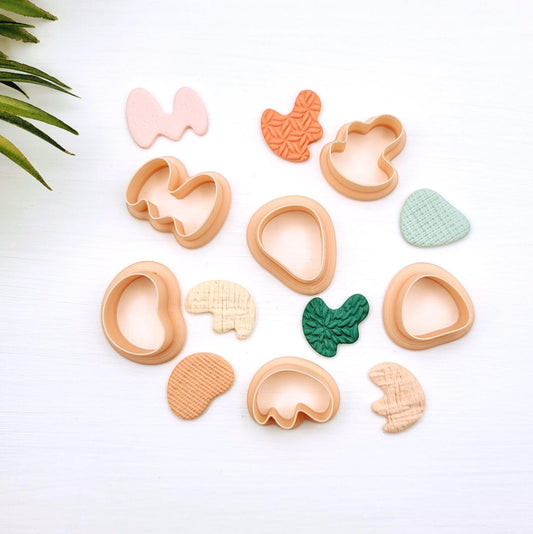 Emporte-pièce style Organique, ensemble de 6 | Pour créations en argile polymère | Polymer clay cutters | Organic Earrings