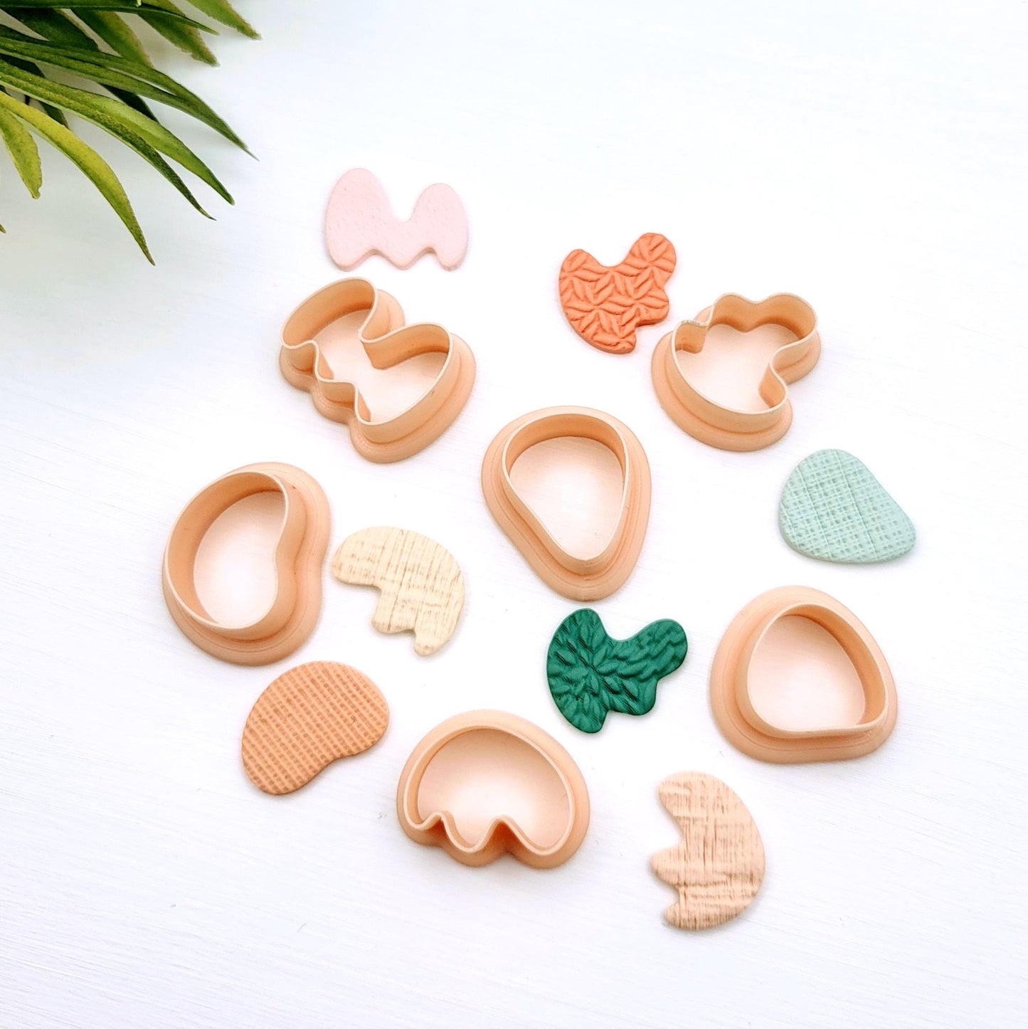 Emporte-pièce style Organique, ensemble de 6 | Pour créations en argile polymère | Polymer clay cutters | Organic Earrings