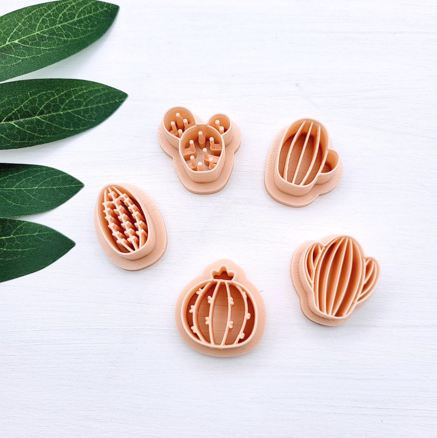 Emporte-pièce cactus pour créations en argile polymère | 5 modèles de cactus | Polymer clay cactus