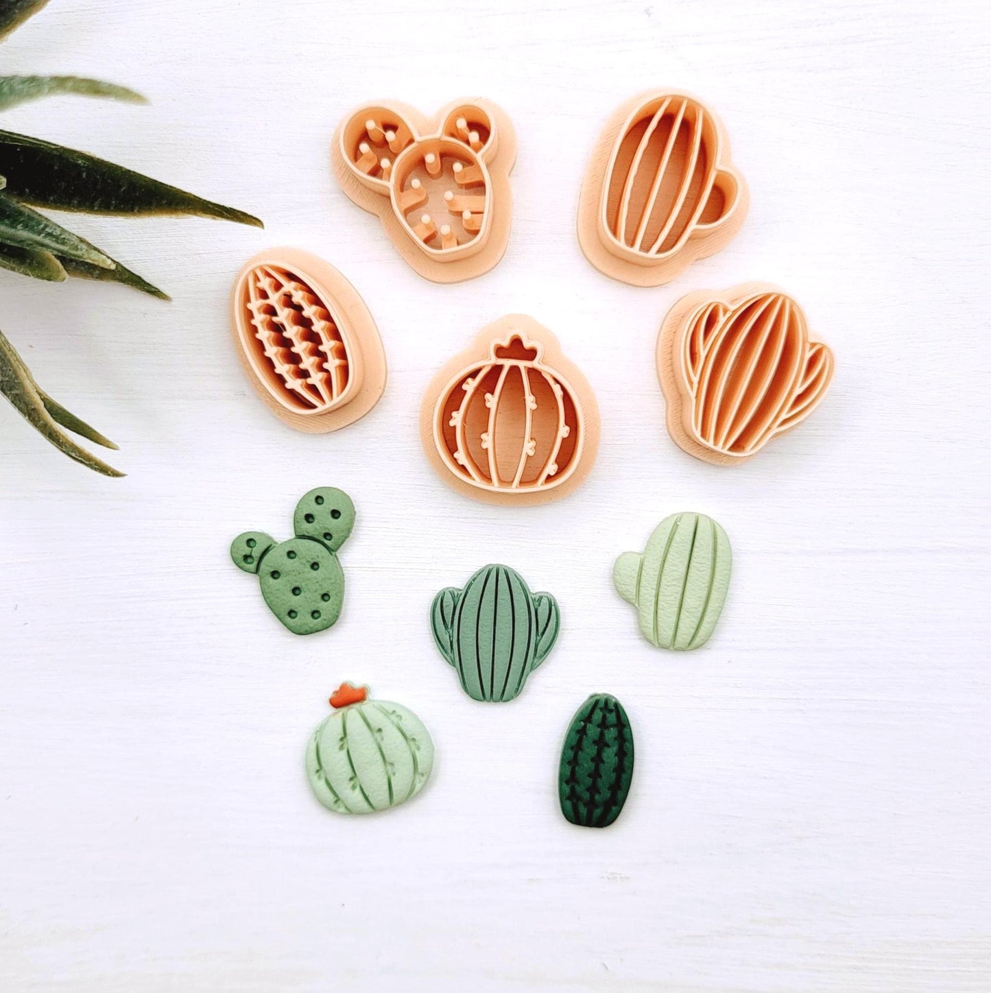 Emporte-pièce cactus pour créations en argile polymère | 5 modèles de cactus | Polymer clay cactus