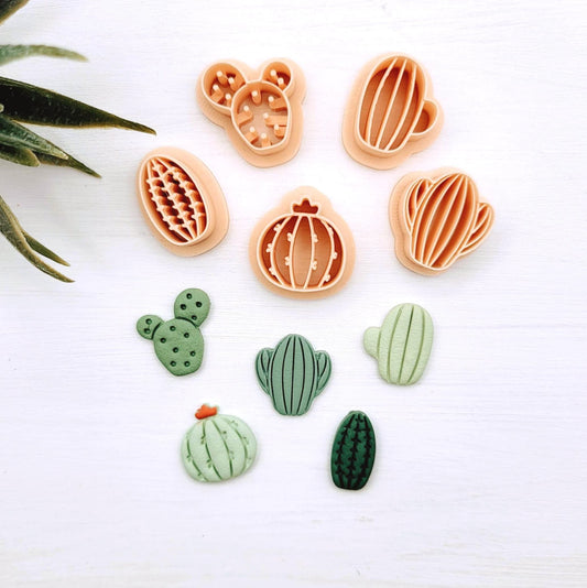 Emporte-pièce cactus pour créations en argile polymère | 5 modèles de cactus | Polymer clay cactus