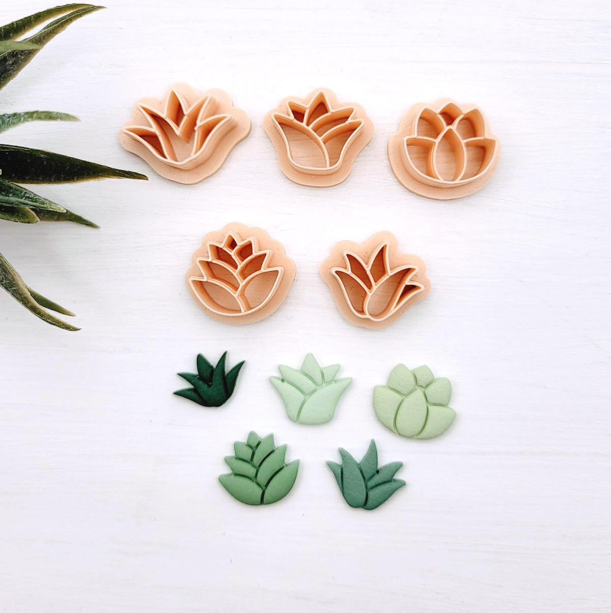 Emporte-pièce plante du désert pour créations en argile polymère | 5 modèles | Polymer clay desert plant