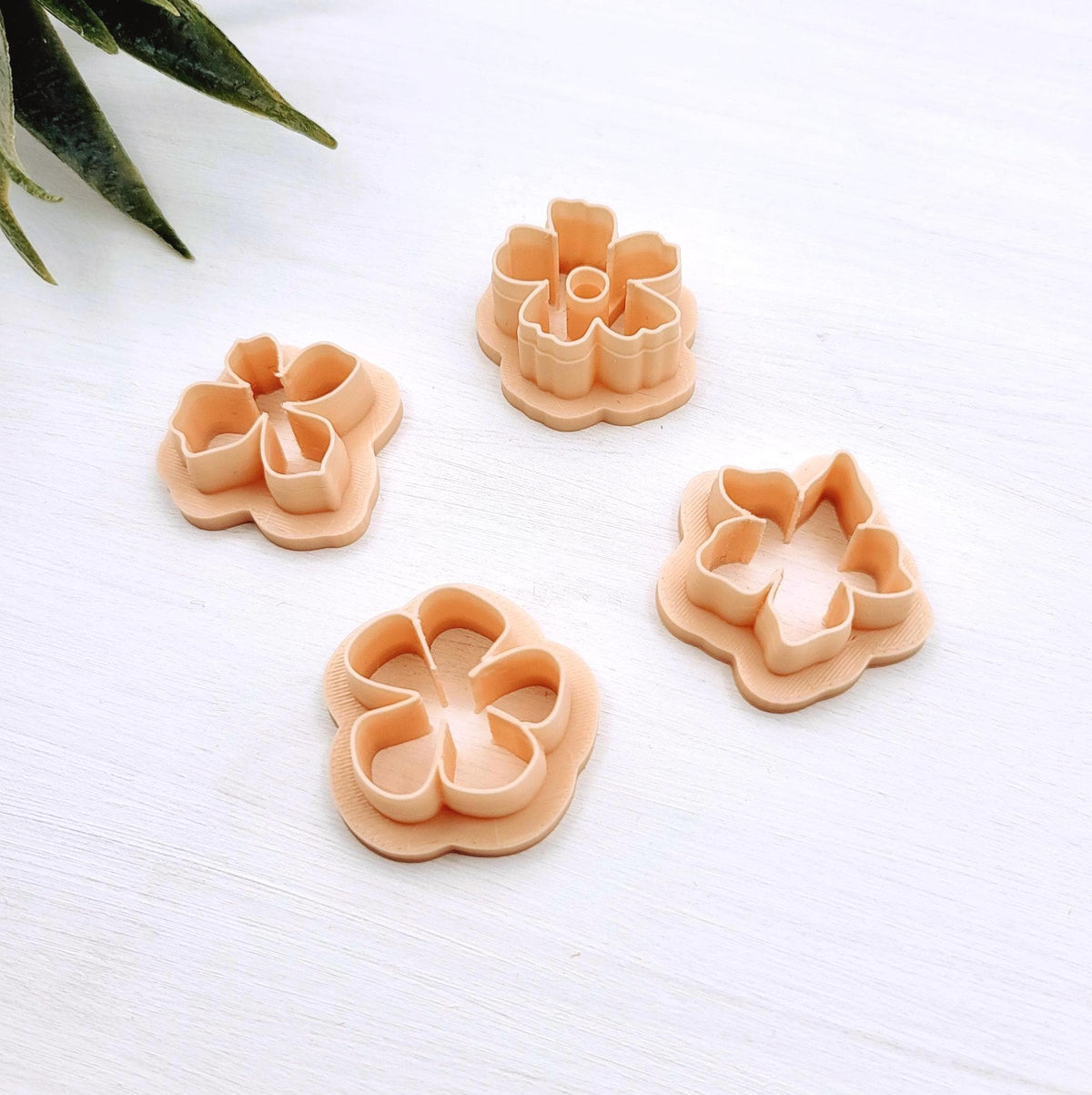 Emporte-pièce fleur organic pour créations en argile polymère | 4 modèles | Polymer clay cutters flowers