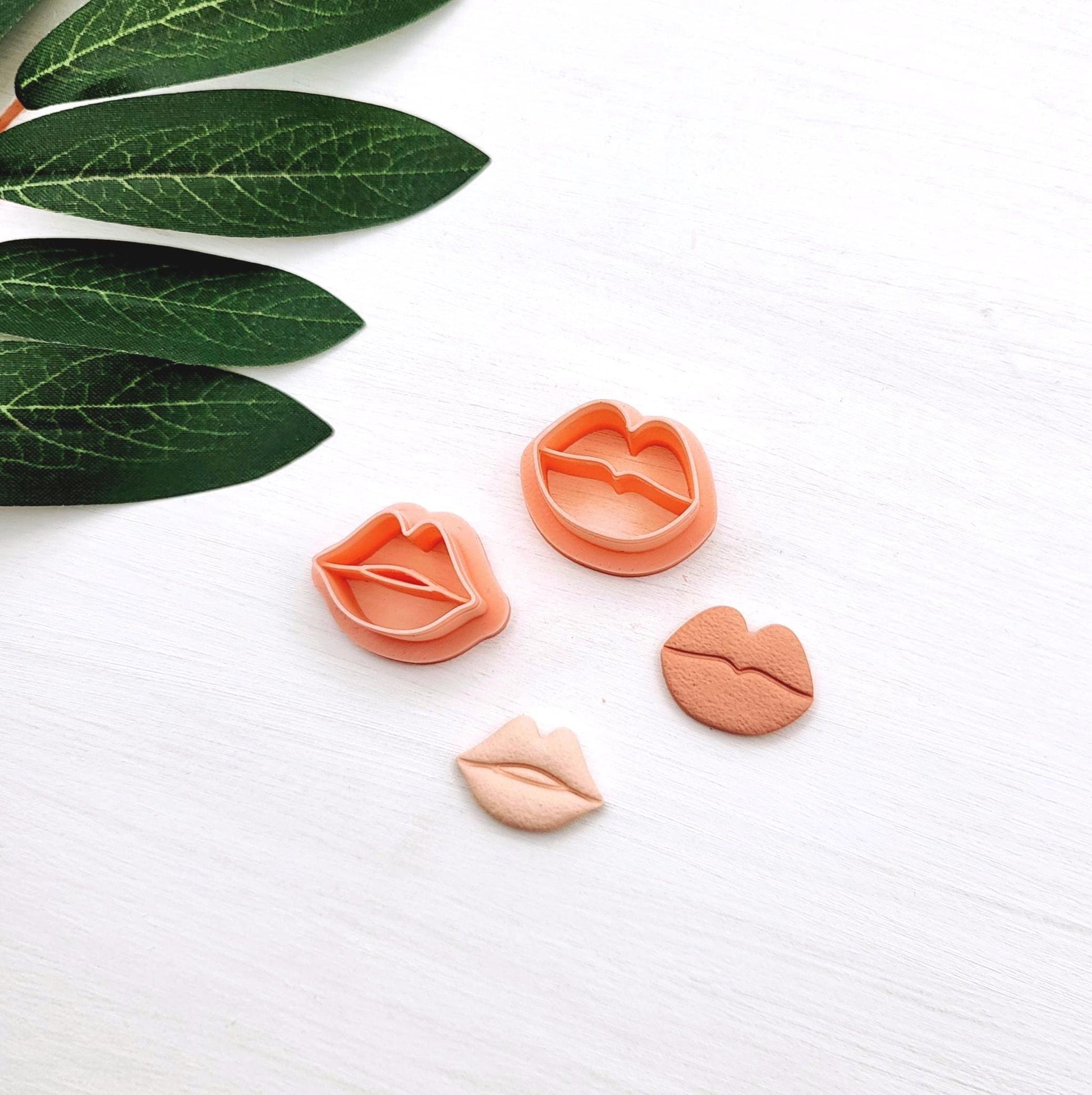 Emporte-pièce lèvres pour créations en argile polymère | 2 modèles | Polymer clay lips cutters