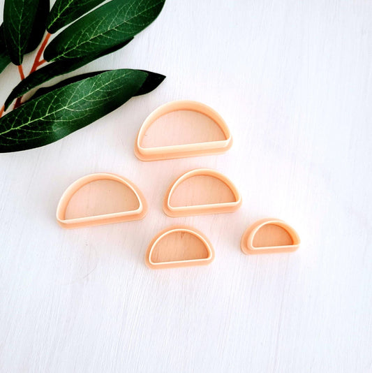 Emporte-pièce Demi-lune pour argile polymère | Ensemble de 5 | Half moon clay cutters, set of 5 | Polymer clay tool