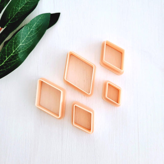 Emporte-pièce de Losange pour argile polymère | Ensemble de 5 | Rhombus clay cutters, set of 5 | Polymer clay tool