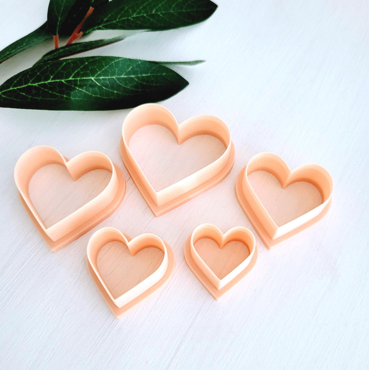 Emporte-pièce de Forme Coeur pour argile polymère | Ensemble de 5 | Heart clay cutters, set of 5 | Polymer clay tool