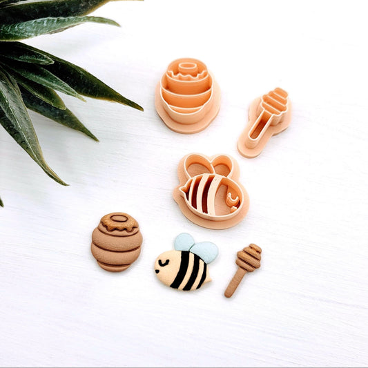 Emporte-pièce Abeilles pour créations en argile polymère | 3 modèles | Polymer clay cutters bees