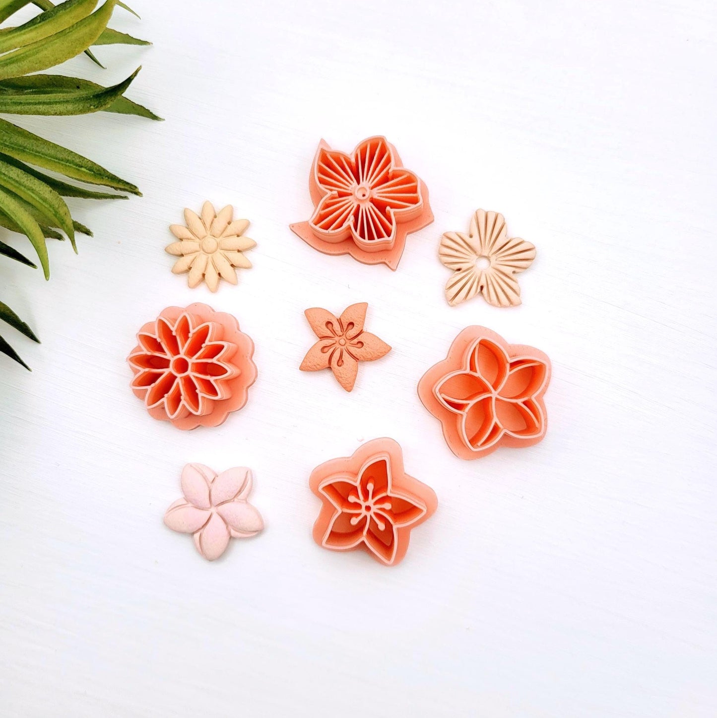 Emporte-pièce fleurs pour créations en argile polymère | 4 modèles | Polymer clay cutters flowers
