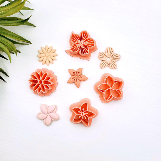 Emporte-pièce fleurs pour créations en argile polymère | 4 modèles | Polymer clay cutters flowers