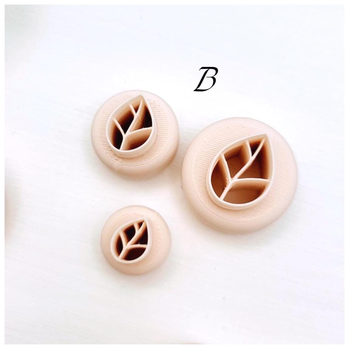 Emporte-pièce Mini Feuilles pour créations en argile polymère | 4 modèles | Mini Polymer clay leaves cutter