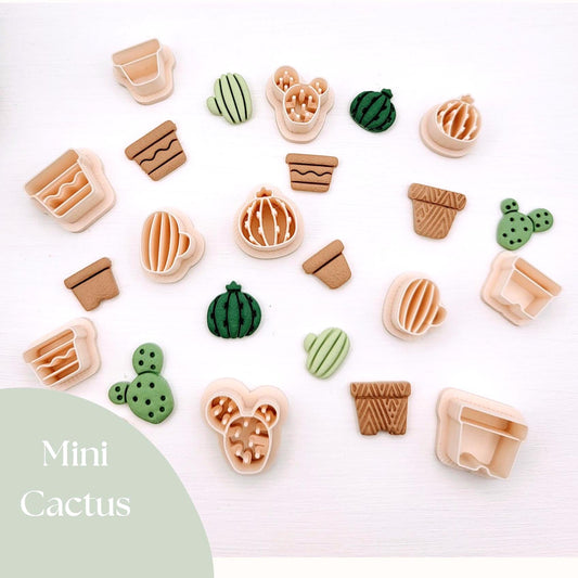 Emporte-pièce Mini cactus pour créations en argile polymère | 5 modèles | Mini Polymer clay cactus cutter