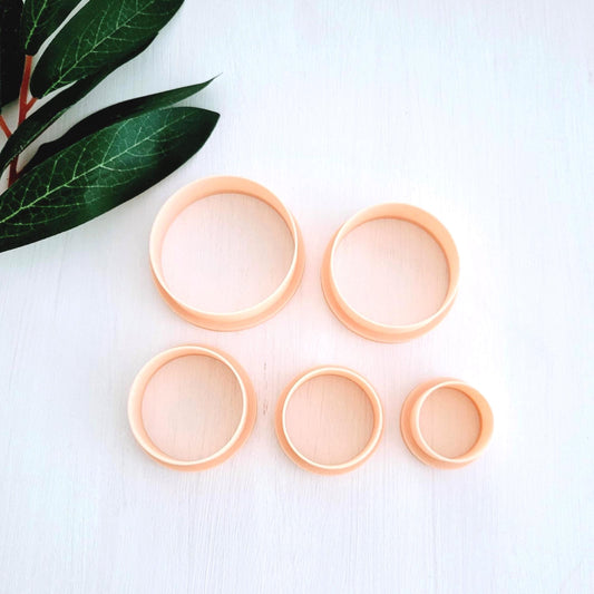Emporte-pièce de Forme Ronde pour argile polymère | Ensemble de 5 | Circle cutters, set of 5 | Polymer clay tool