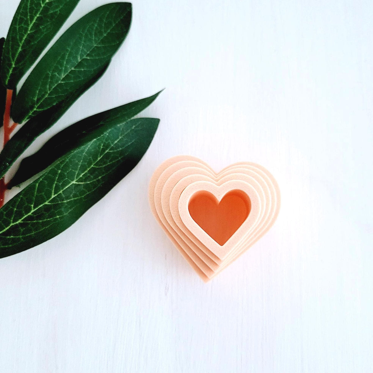 Emporte-pièce de Forme Coeur pour argile polymère | Ensemble de 5 | Heart clay cutters, set of 5 | Polymer clay tool