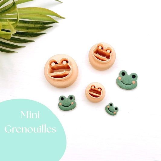 Emporte-pièce Mini Grenouilles pour créations en argile polymère | 3 grandeurs | Mini Polymer clay cutter frogs