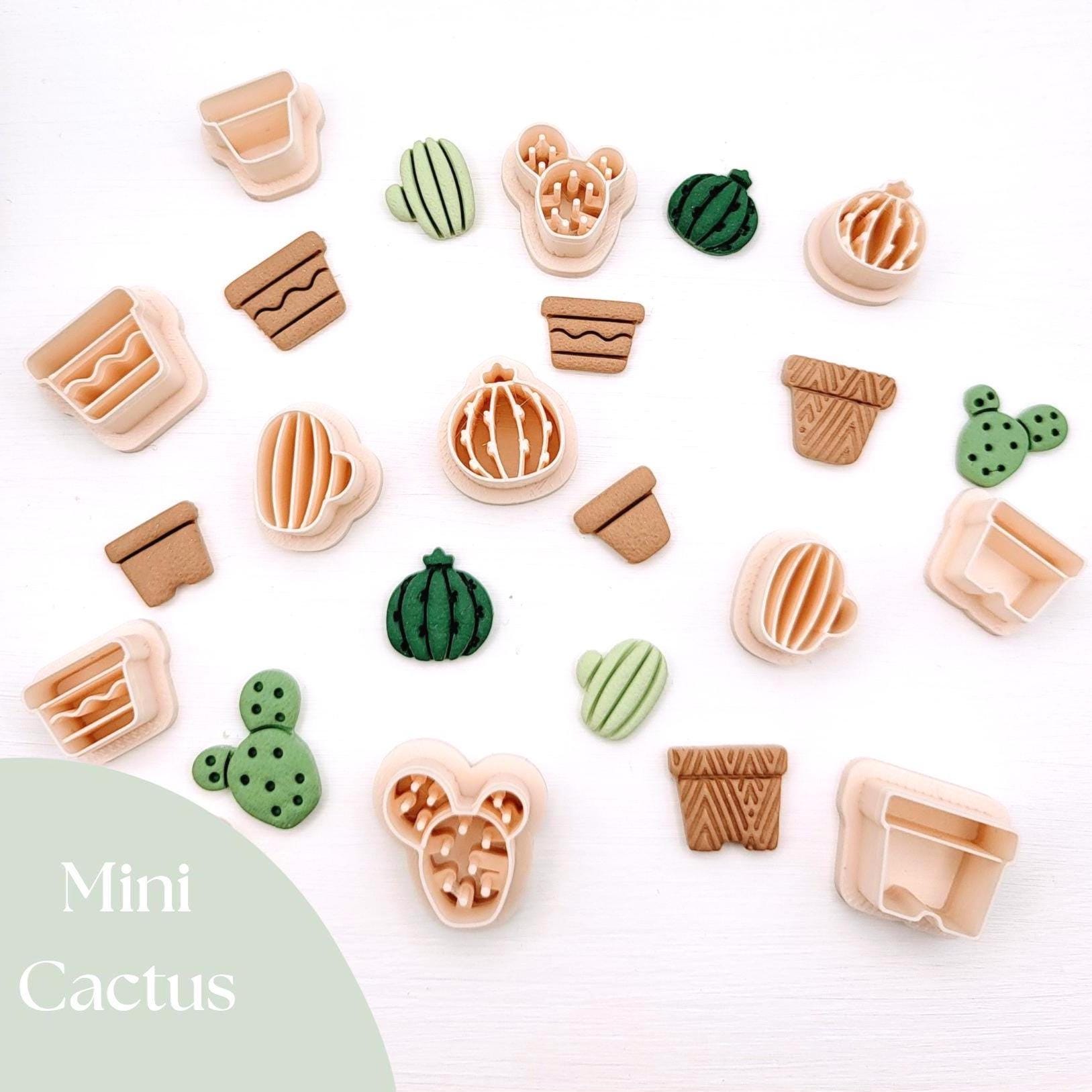 Emporte-pièce Mini cactus pour créations en argile polymère | 5 modèles | Mini Polymer clay cactus cutter