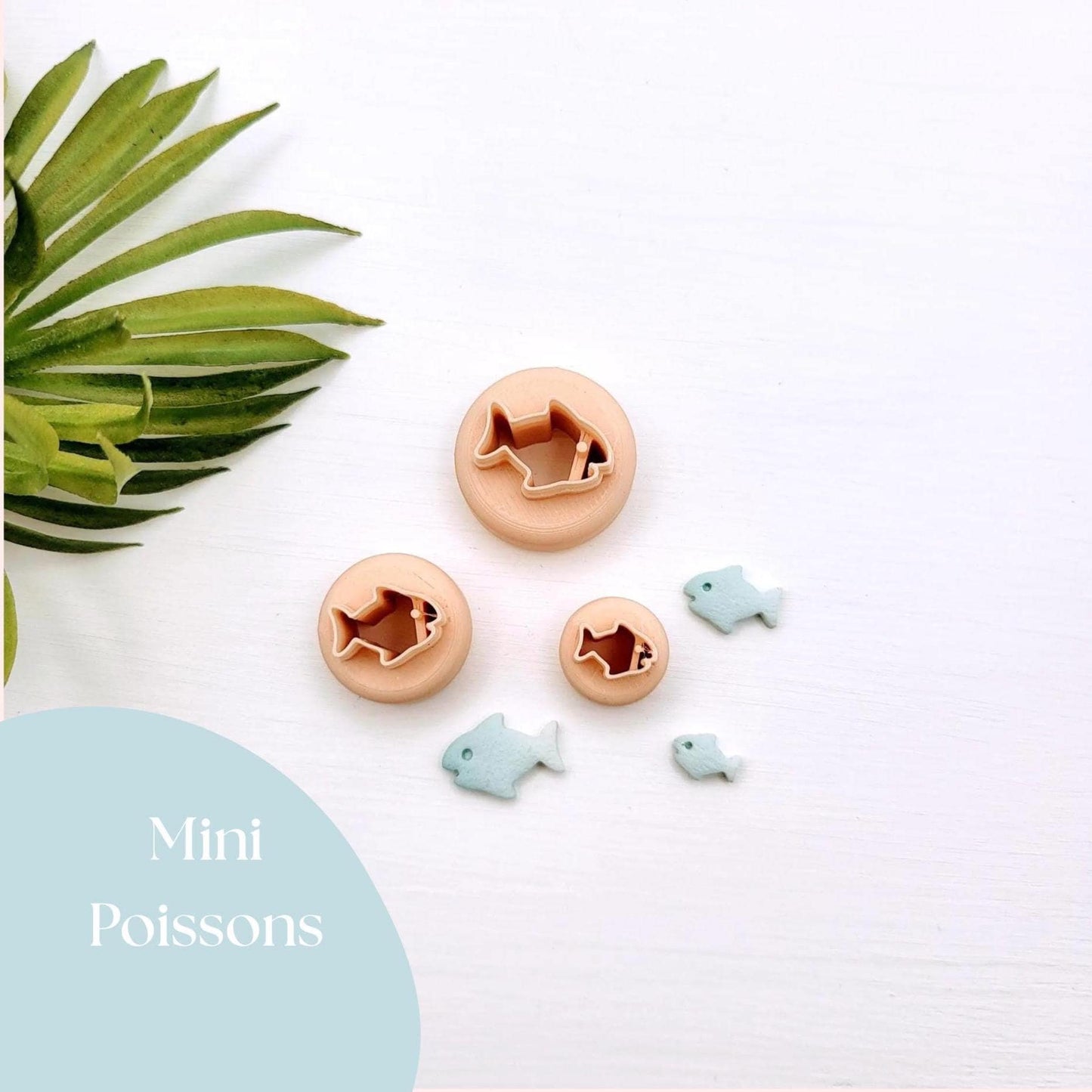 Emporte-pièce Mini poissons pour créations en argile polymère | 3 grandeurs | Mini Polymer clay cutter fish