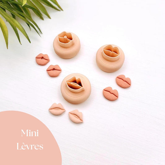 Emporte-pièce Mini Lèvres pour créations en argile polymère | 3 modèles | Mini Lips Polymer clay cutter