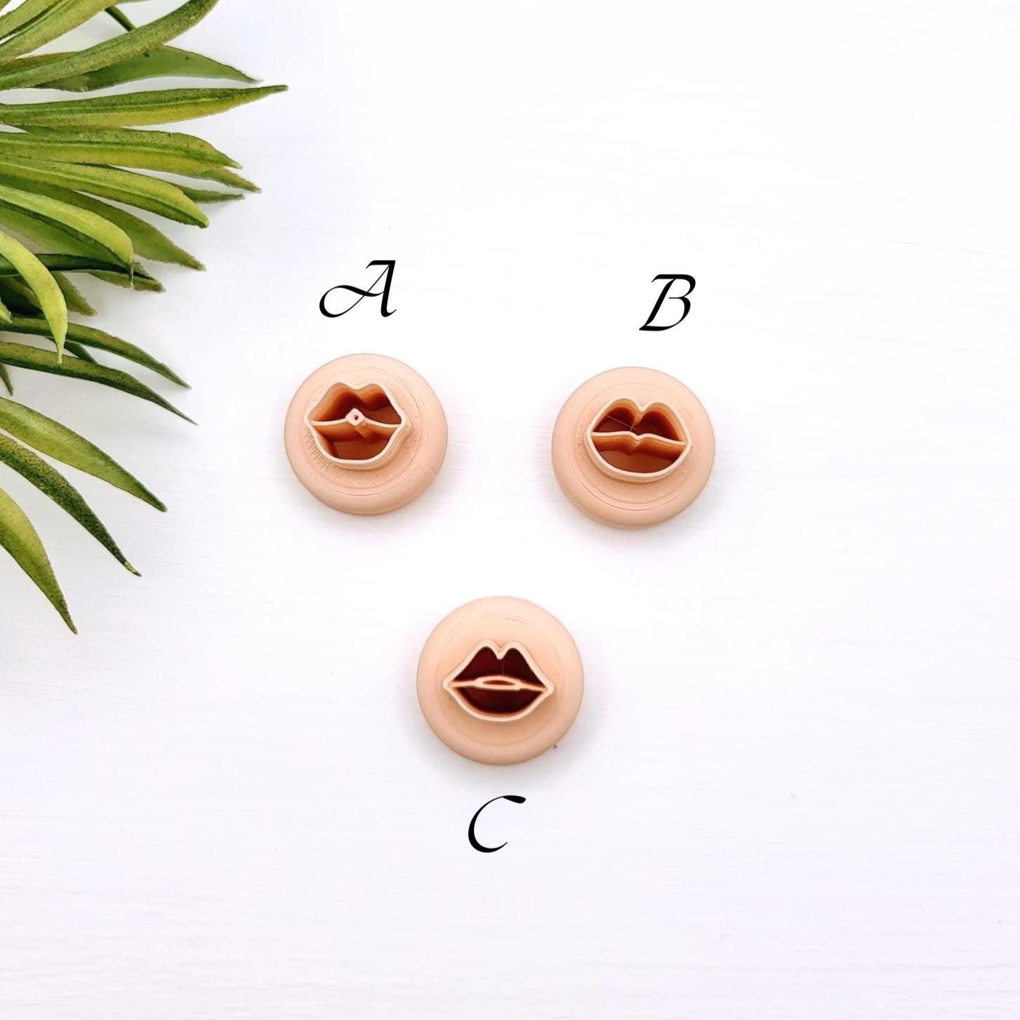 Emporte-pièce Mini Lèvres pour créations en argile polymère | 3 modèles | Mini Lips Polymer clay cutter