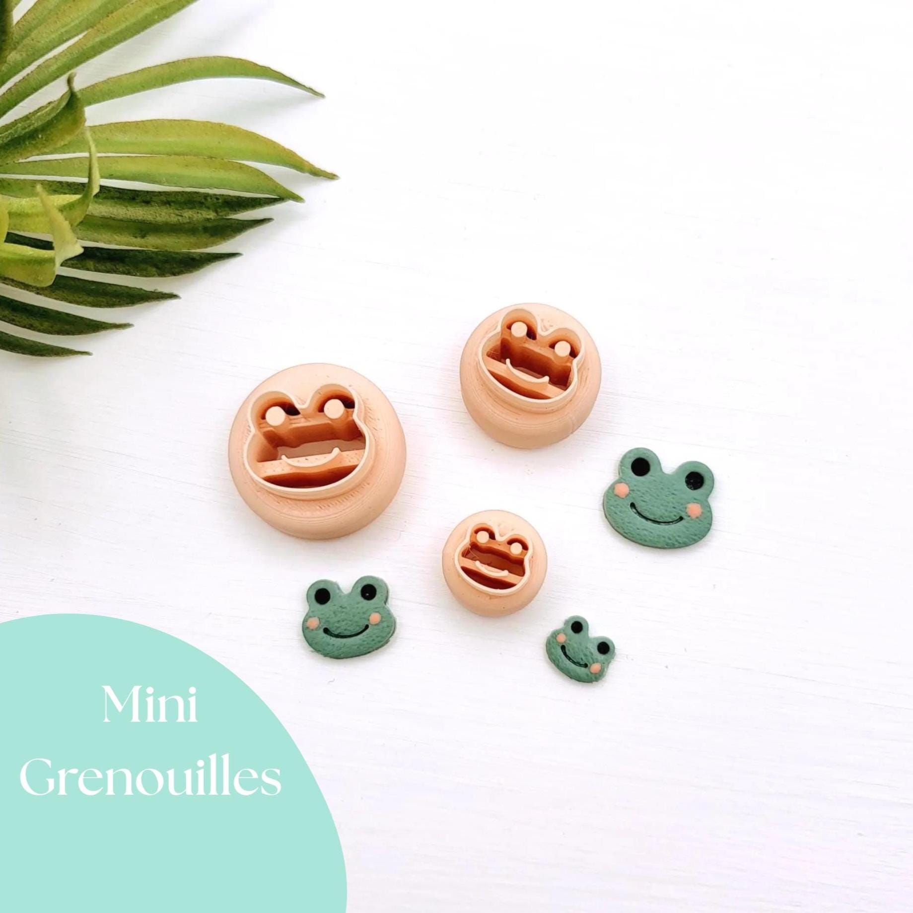 Emporte-pièce Mini Grenouilles pour créations en argile polymère | 3 grandeurs | Mini Polymer clay cutter frogs