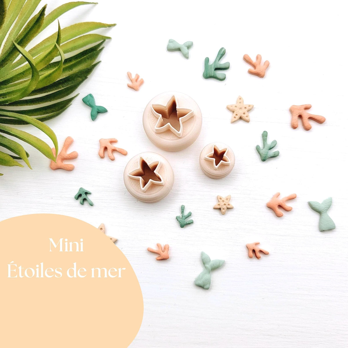 Emporte-pièce Mini Étoiles de mer pour créations en argile polymère | 3 grandeurs | Mini Starfish Polymer clay cutters