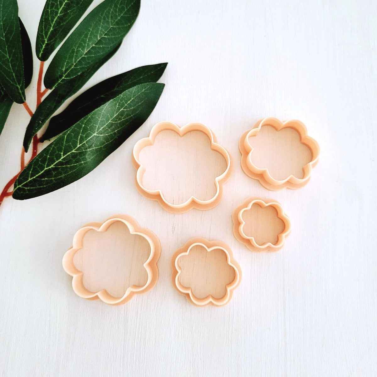 Emporte-pièces Organique 05 style nuages pour argile polymère | Ensemble de 5 | Cloudy Organic polymer clay cutters, set of 5