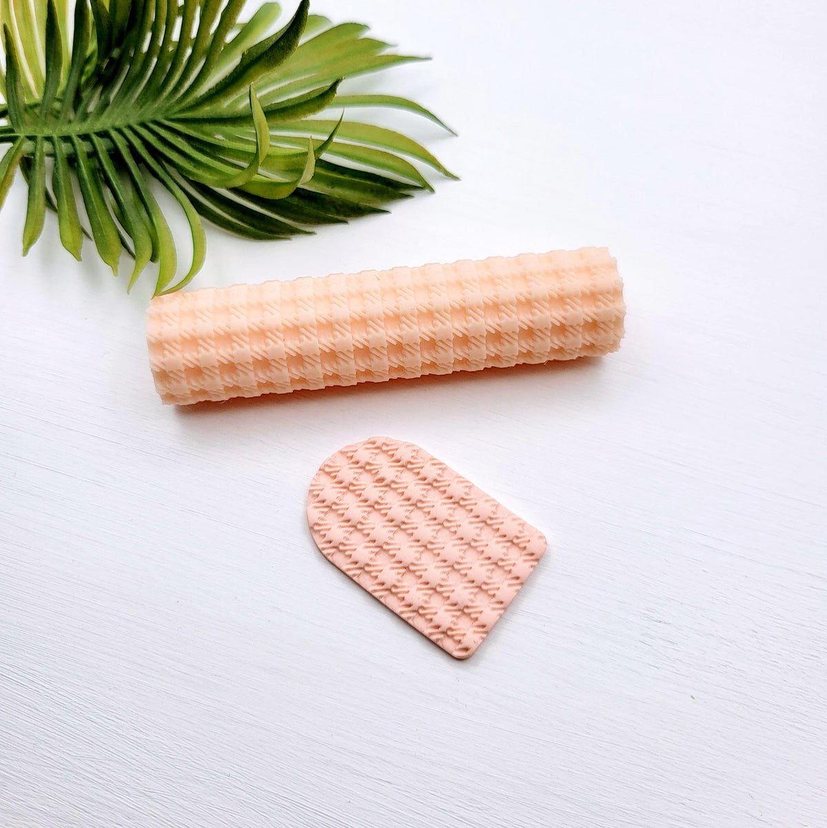 Rouleau textures Tricot pied-de-poule pour argile polymère | Gingham motif Polymer clay texture rollers