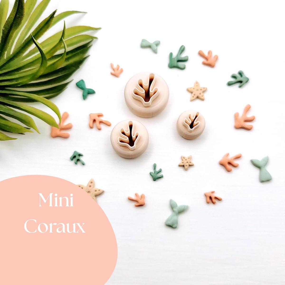 Emporte-pièce Mini Corail pour créations en argile polymère | 3 grandeurs | Mini Coral Polymer clay cutters