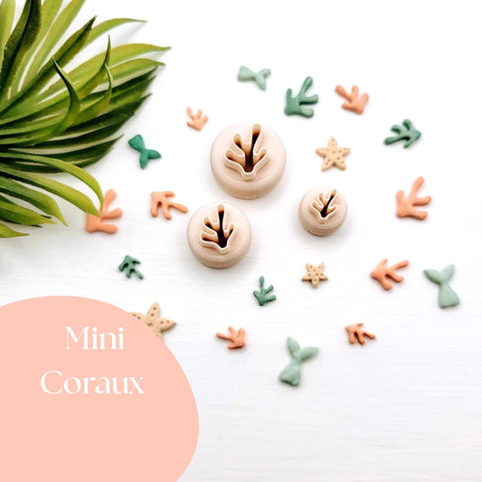 Emporte-pièce Mini Corail pour créations en argile polymère | 3 grandeurs | Mini Coral Polymer clay cutters