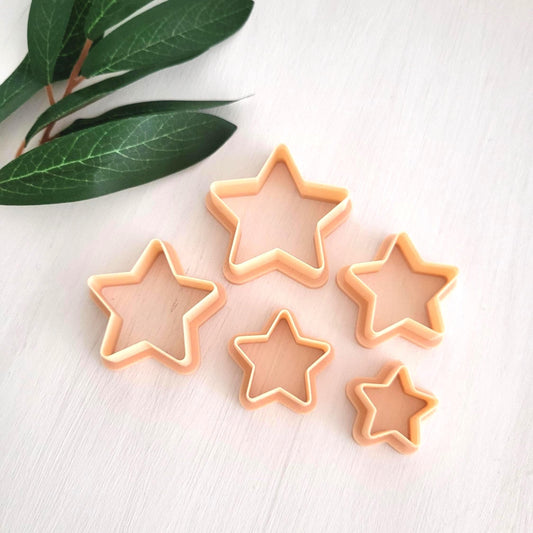 Emporte-pièce Étoile pour argile polymère | Ensemble de 5 | Star clay cutters, set of 5 | Polymer clay tool