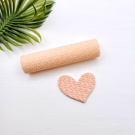 Rouleau textures Fleurs géométriques pour argile polymère | Polymer clay texture rollers