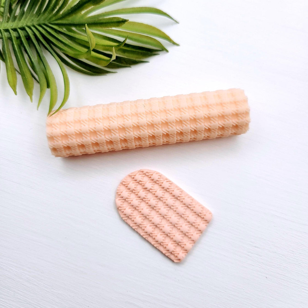 Rouleau textures Tricot pied-de-poule pour argile polymère | Gingham motif Polymer clay texture rollers