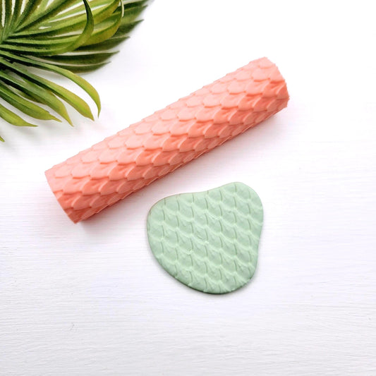 Rouleau textures Écailles de dragon pour argile polymère | Dragon scales Polymer clay texture rollers